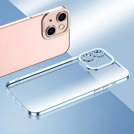 ALLY Fashion Series iPhone 12 Pro Kılıf Renkli Kenar Lazer Çerçeveli Silikon Kılıf-(5775)