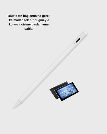 Akıllı Dokunmatik Kalem – Type-C Şarjlı Manyetik Apple Pencil Alternatifi Stylus Pen
