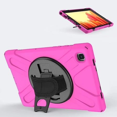 Galaxy Tab A7 10.4 SM-T500-T505-T507 Kılıf Shockproof 3 Katmanlı Standlı Zırh Kılıf Kalem Yerli-(5775)