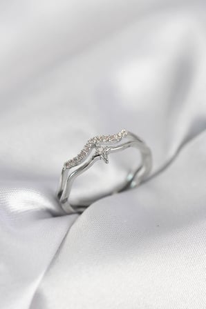 Minimal Yıldız Model Gümüş Renk Zirkon Taşlı Kadın Yüzük 5886