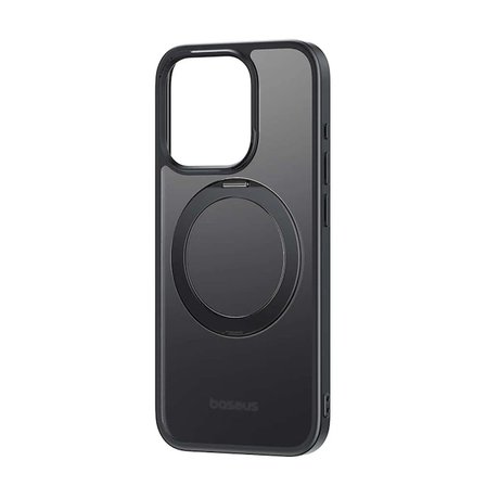 Baseus iPhone 15 Plus SkyRing Serisi Standlı Magsafe Manyetik Kılıf + Tempered Ekran Koruyucu Set-(5775)