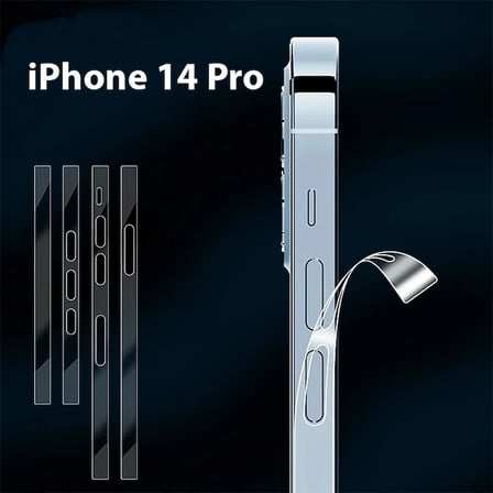 ALLY iPhone 14 Pro Hidrojel Hayalet Yan Alt Üst Kaplama Koruyucu Film-(5775)