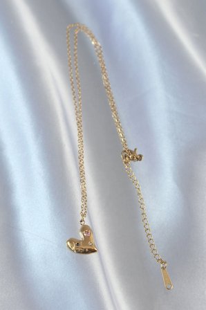 316L Çelik Zincir Gold Renk Renkli Zirkon Taşlı Kalp Kolye 5886