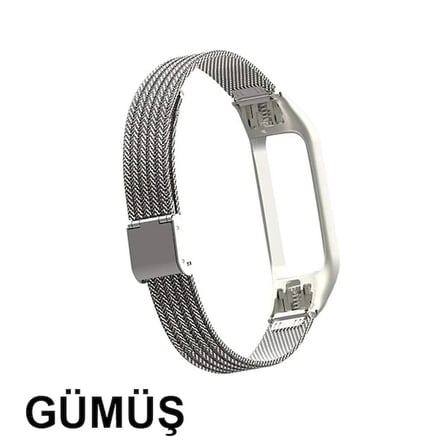 Lüx Xiaomi Mi Band 3 Akıllı Saat Çelik Toka Kayış Kordon-(5775)