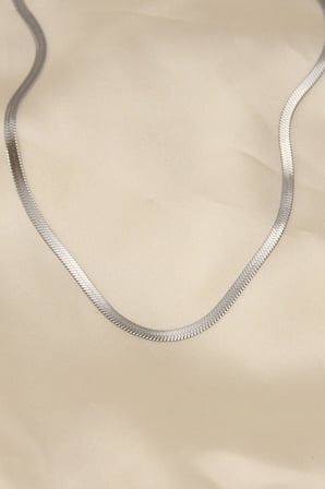 316L Çelik Silver Renk 45 cm İtalyan Zincir Model Kadın Kolye 5886