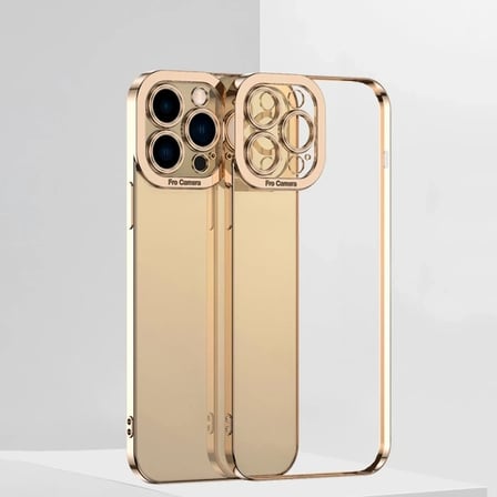 ALLY Fashion Series iPhone 12 Pro Kılıf Renkli Kenar Lazer Çerçeveli Silikon Kılıf-(5775)
