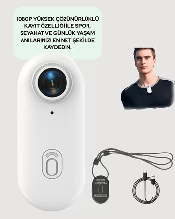 Suya ve Darbeye Dayanıklı Kompakt Spor Kamera 1080P Yeni Nesil