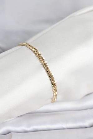 CM 14K Gold Renk Zincir Model Kadın Bileklik 5886