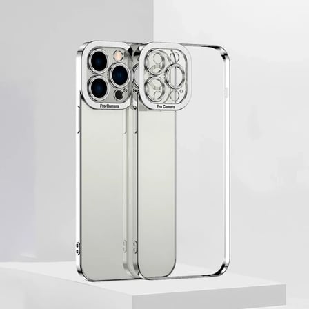 ALLY Fashion Series iPhone 12 Pro Max Kılıf Renkli Kenar Lazer Çerçeveli Silikon Kılıf-(5775)
