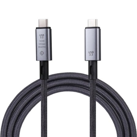 Ally USB 3.2 100W Type-C to Type-C 8K Görüntü-Data ve Ultra Hızlı Şarj Kablosu 1 Metre-(5775)