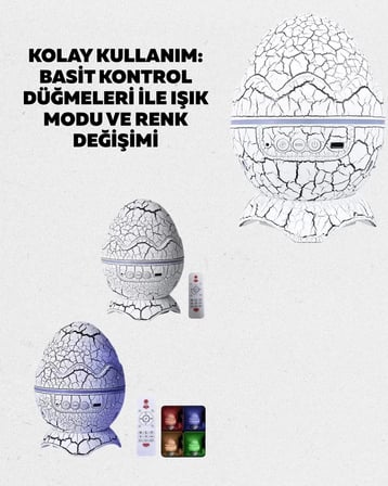 Bluetooth Hoparlör Özellikli 7 Renkli Gece Aydınlatması Yeni Nesil