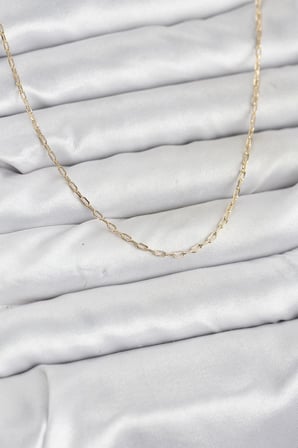 CM 14K Gold Renk Ataç Zincir Model 60 cm Kadın Kolye 5886