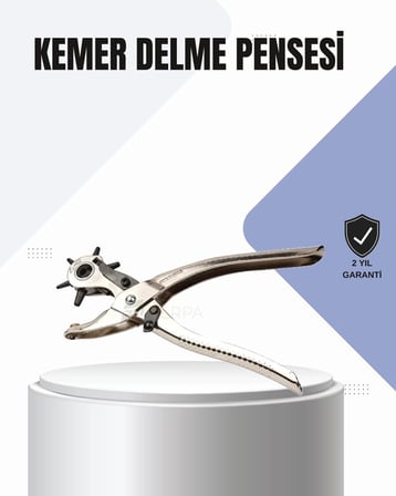 Kemer Delme Pensesi Çok Amaçlı 6 Farklı Delik Boyu Ayarlı Deri Delme Aleti