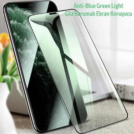 ALLY İPhone 11 -XR Anti -Blue Green Light Göz Korumalı Tempered Full Ekran Koruyucu-(5775)