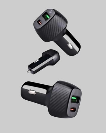 38W Araç Şarj Cihazı Type-C PD USB Hızlı Şarj Çift Port