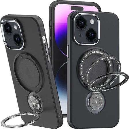 ALLY iPhone 15 Plus İçin Magsafe Uyumlu Standlı Manyetik Silikon Kılıf-(5775)