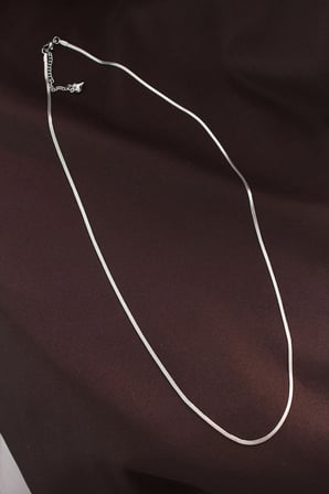 Çelik Gümüş Renk 60 cm İnce İtalyan Zincir Kolye 5886