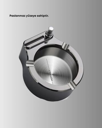 Yuvarlak Çakmaklı Küllük Dayanıklı Metal Yapı