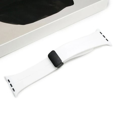 Ally Apple Watch 7-8 41mm 6-5-4 40mm Manyetik Uçlu Silikon Kayış Kordon 3-2-1 38mm-(5775)