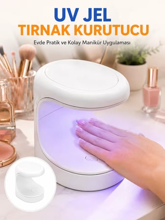 Kalıcı Oje Kurutucu Mini UV Işınlı Taşınabilir Hızlı ve Pratik Oje Kurutucu Yeni Nesil