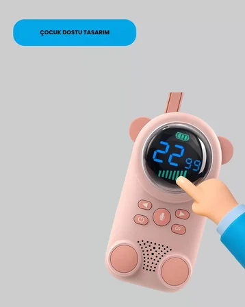 LCD Ekranlı Bebek Telsizi – İki Yönlü Ses Uzun Menzil Çocuk Dostu Tasarım