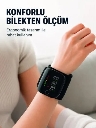 Şarj Edilebilir Bilekten Tansiyon Aleti Tek Tuşla Ölçüm