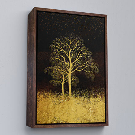 Beyaz Çerçeveli Altın Ataçlar Manzara Tablosu