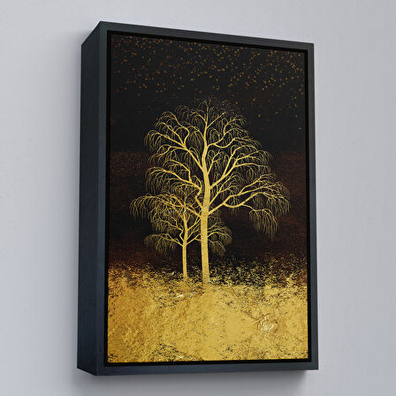 Beyaz Çerçeveli Altın Ataçlar Manzara Tablosu