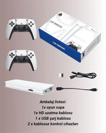 HDMI Çıkışlı Çift Kablosuz Kollu Retro Game Stick – M15