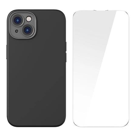 Liquid Silica Gel İphone 14 Plus 6.7 Magsafe Silikon Kılıf + Tempered Ekran Koruyucu Set- 5775 Renk: