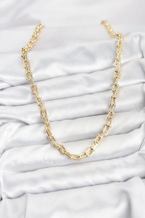 Gold Renk Pirinç Tifani Model Kadın Kolye 5886