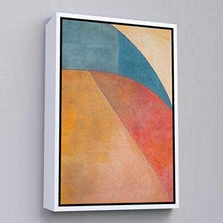 Siyah Çerçeveli Soft İskandinav Soyut Şekiller Tablosu