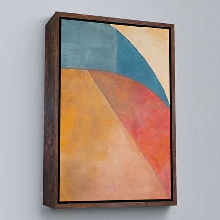 Siyah Çerçeveli Soft İskandinav Soyut Şekiller Tablosu