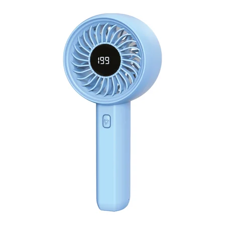 FENY FN-F45 MAVİ Tek Tuşla Ayarlanabilir Güç LCD Gösterge Elde Kullanım Dahili 1800mAh Bataryalı Type-C Şarj Girişli Vantilatör(1923)