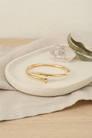 Bileklik 316L Çelik Gold Renk Çivi Model