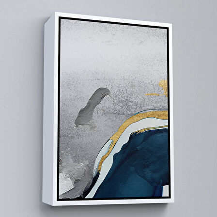 Siyah Çerçeveli Yağlıboya Görünümlü Modern Tablosu