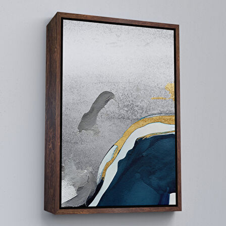 Siyah Çerçeveli Yağlıboya Görünümlü Modern Tablosu