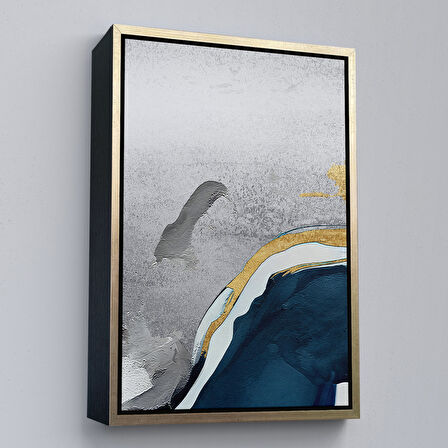 Siyah Çerçeveli Yağlıboya Görünümlü Modern Tablosu