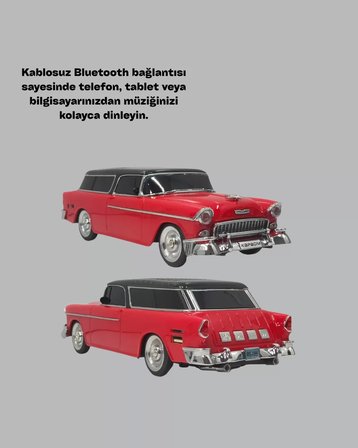 Taşınabilir Klasik Araç Tasarımlı Kablosuz Hoparlör