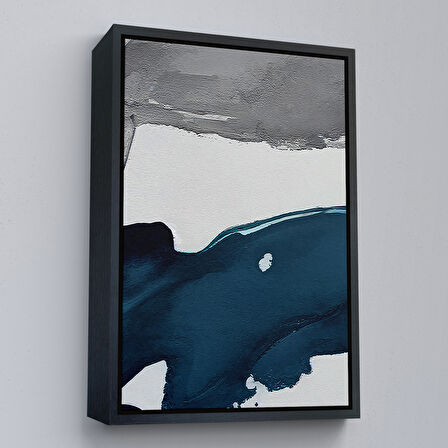 Siyah Çerçeveli Yağlıboya Görünümlü Modern Tablosu