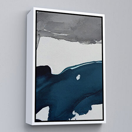 Siyah Çerçeveli Yağlıboya Görünümlü Modern Tablosu