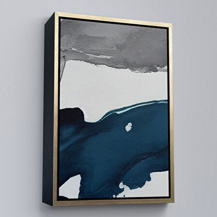 Siyah Çerçeveli Yağlıboya Görünümlü Modern Tablosu