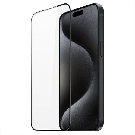 Dux Ducis iPhone 15 Pro Full Kaplama Tempered Cam Ekran Koruyucu-(5775) — Renk: Siyah