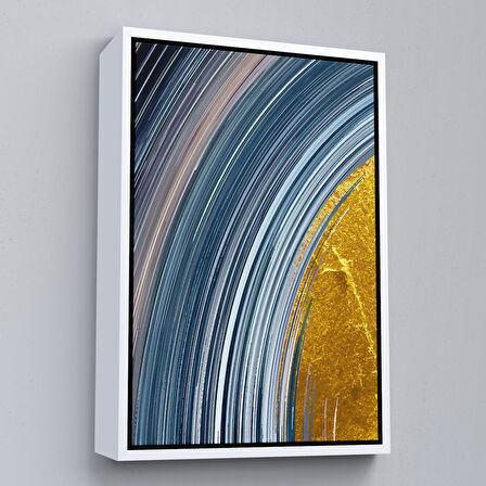 Siyah Çerçeveli Modern Renkli Soyut Tablo