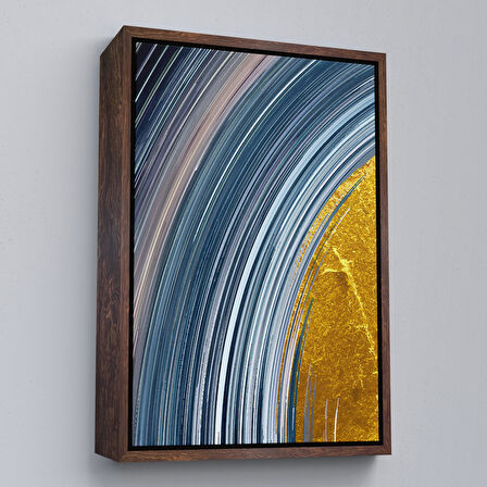 Siyah Çerçeveli Modern Renkli Soyut Tablo