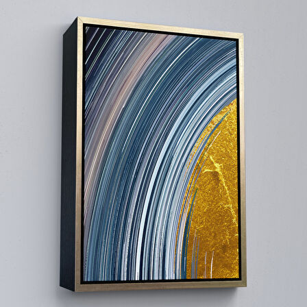 Siyah Çerçeveli Modern Renkli Soyut Tablo