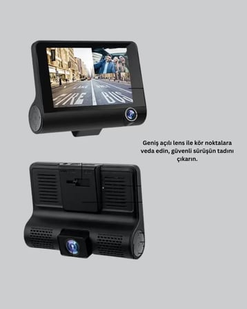 Çift ve Üçlü Lens Seçeneği ile Tüm Açılardan Kayıt Yapan Araç Kamerası Yeni Nesil
