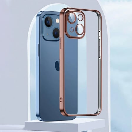 ALLY Fashion Series iPhone 13 6.1inç Kılıf Renkli Kenar Lazer Çerçeveli Silikon Kılıf-(5775)