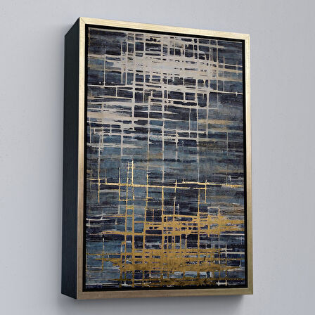 Beyaz Çerçeveli Modern Renkli Soyut Tablo