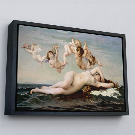 Siyah Çerçeveli Alexandre Cabanel'in Venüsün Doğuşu İsimli Eseri Kanvas Tablo, The Birth Of Venus